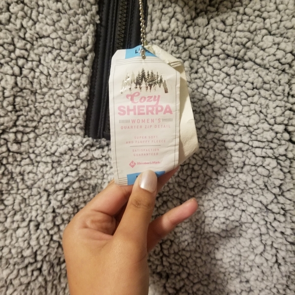 Mixed Color Cozy Sherpa Puffy Sweater - Picture 3 of 4